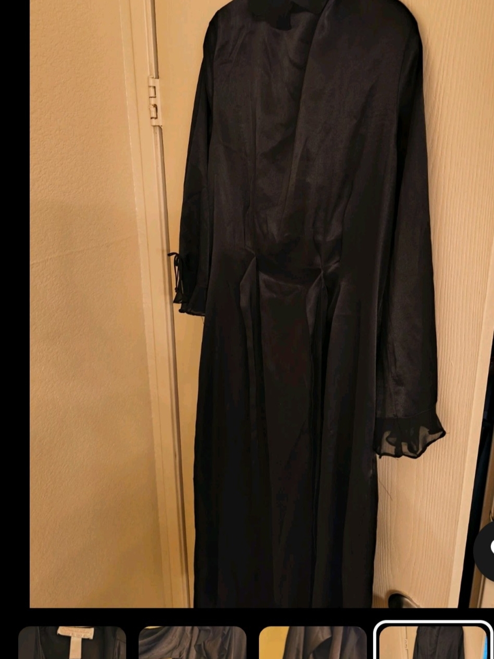 Oscar de la Renta Black Sleepwear Mid Long Dress